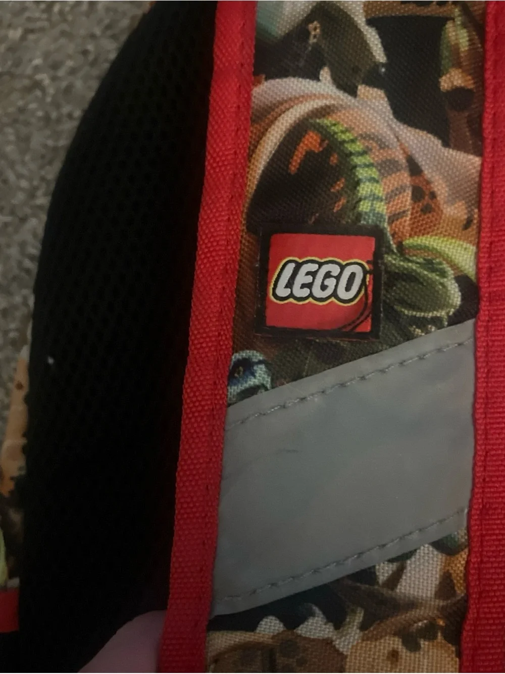 LEGO Jurassic World Tyrannosaurus Rex Dinosaur Print Kid Backpack Book Bag T-Rex